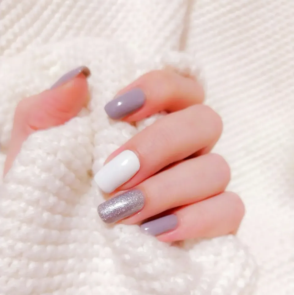 Gel lilás com glitter